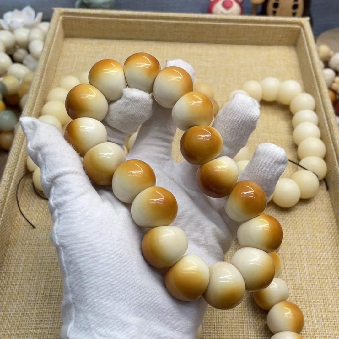 菩提根/象牙果吊坠卿*.22干磨牙果晕色胖墩肠105