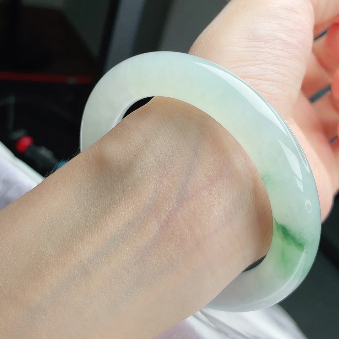 翡翠手镯未镶嵌30号圆条56  19