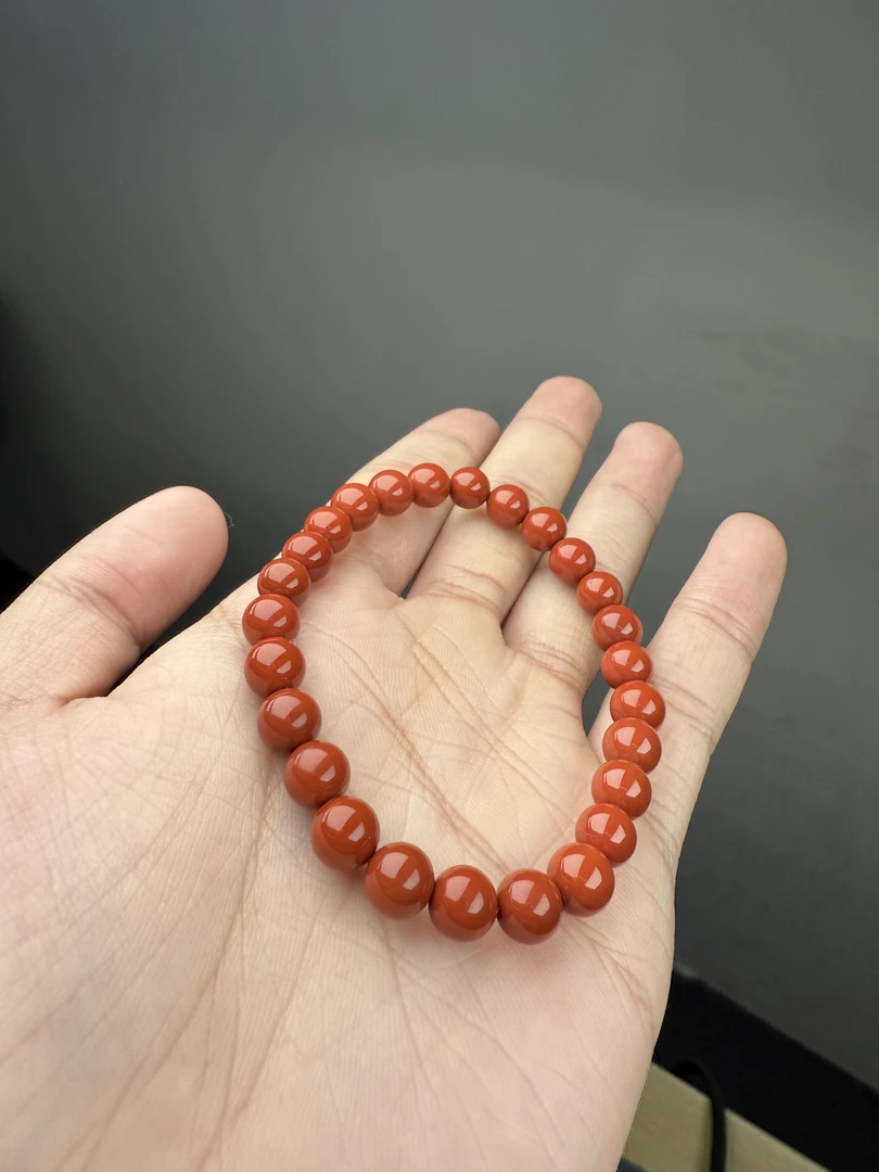 川料南红单圈瓦西牛血红7