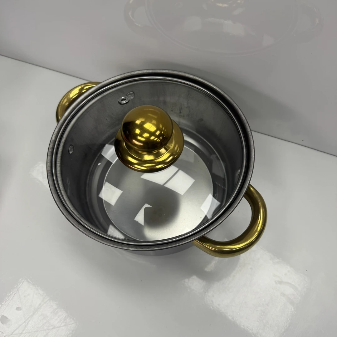 HL不锈钢双耳汤锅金耳