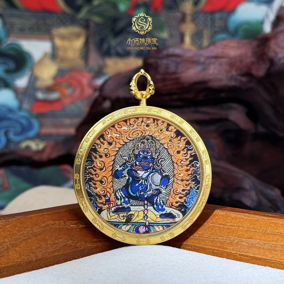 吊坠925银 扶摇臻选|黑C六字双面圆牌卡卡吊坠