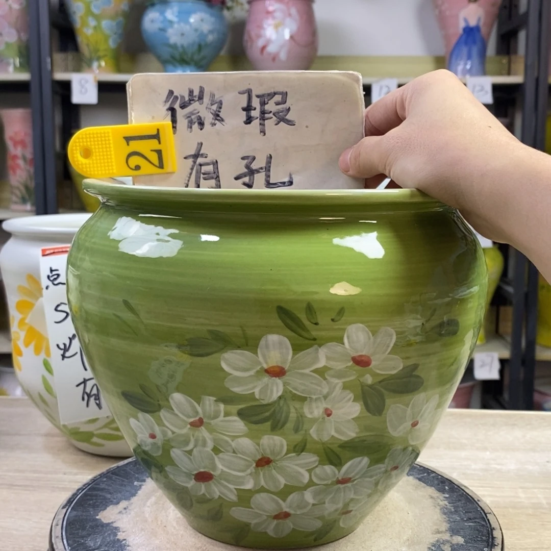 景德镇手工手绘陶瓷花盆