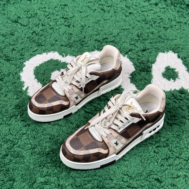 41码 98新 路易威登 LV Trainer棋盘格棕色 UK7