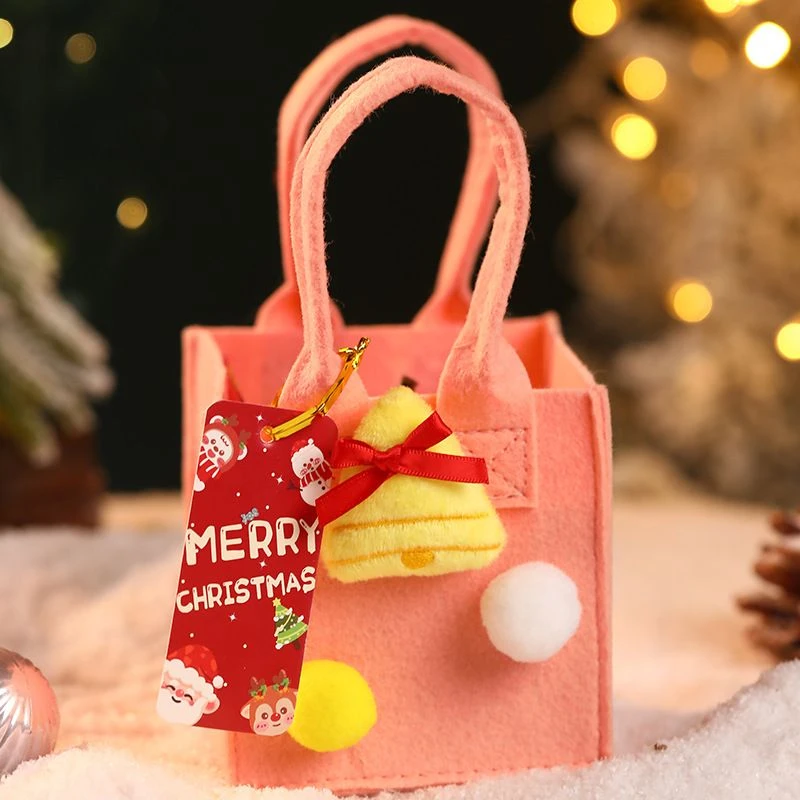 【merry chrissmas】新年礼品袋礼物苹果袋平安果包装盒毛毡手提袋装饰小礼盒