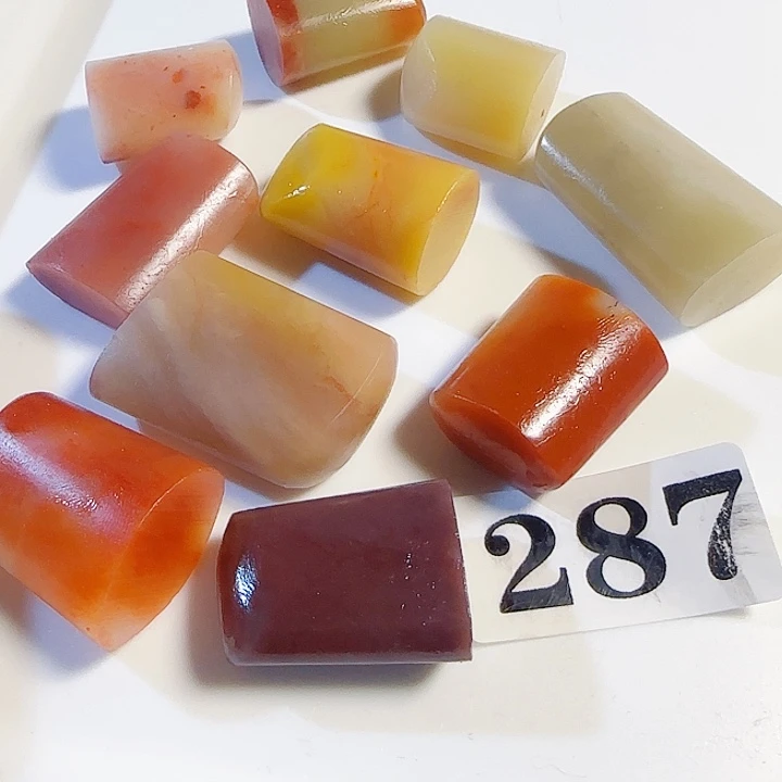 青田石印石老挝石椭圆章尺寸2.多，10个