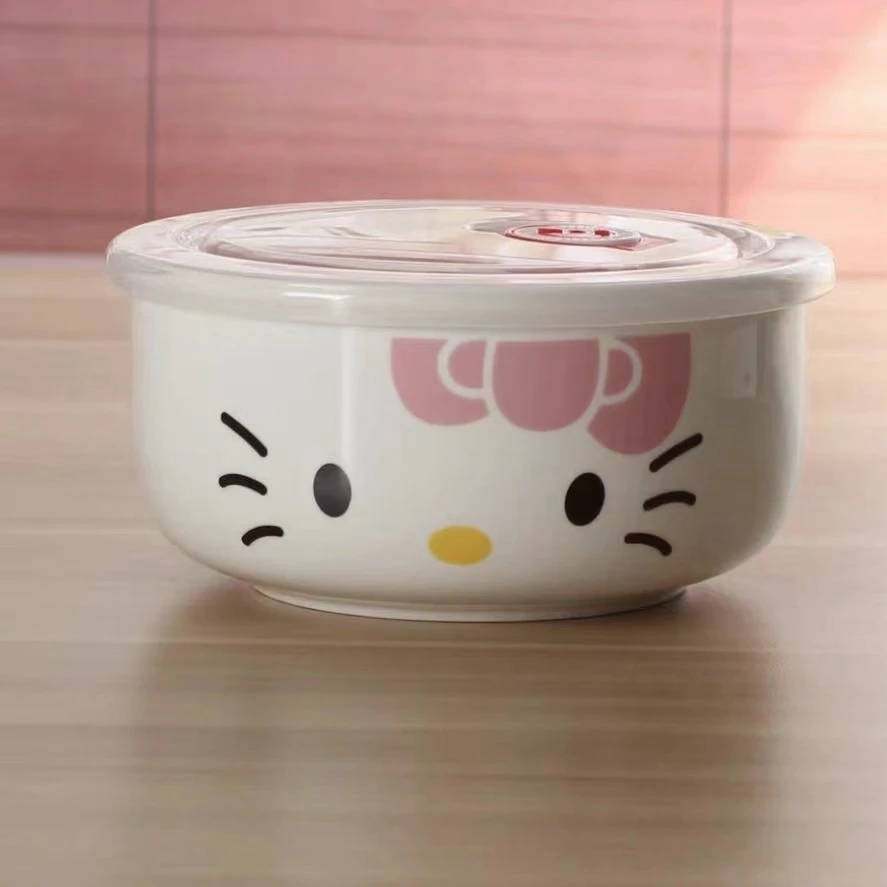 陶瓷保鲜碗带盖密封饭盒微波炉适用耐高温便当泡面碗微波炉专用