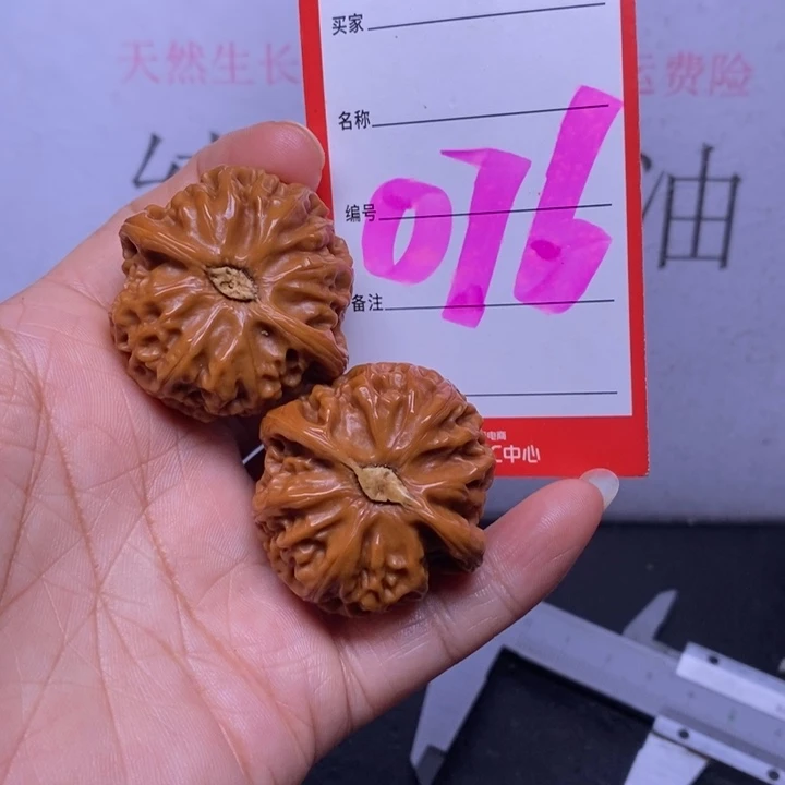 文玩核桃把件076，37宫灯