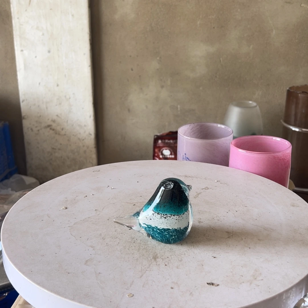 弘扬琉璃花器微瑕高度8