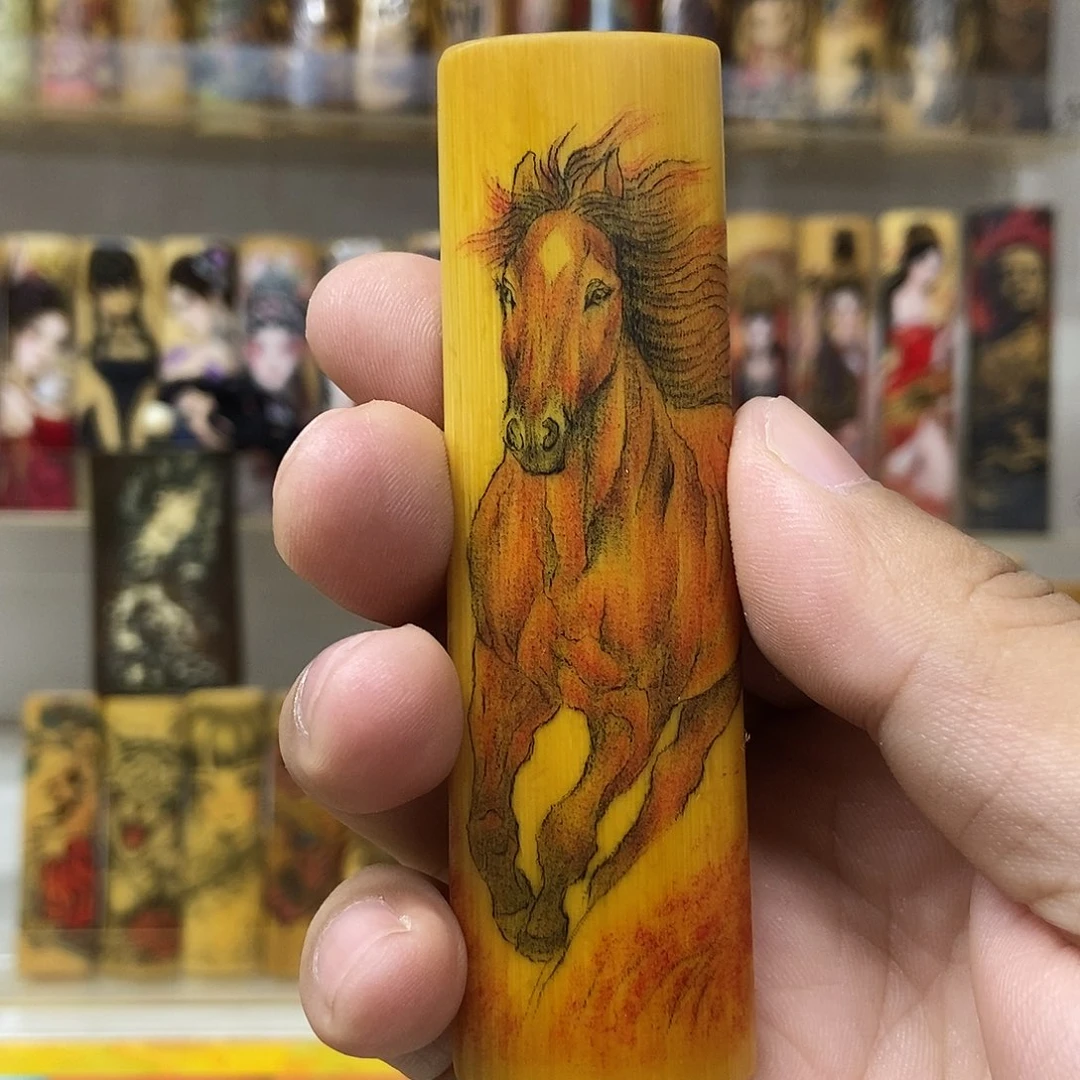 竹春蕾老师针刺作品马到成功