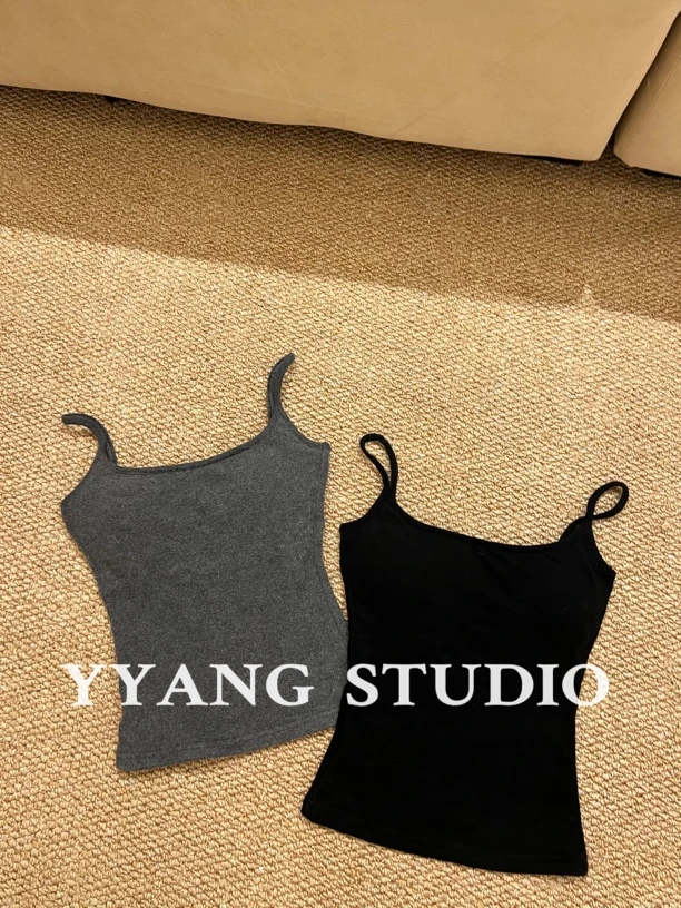 刘佳阳STUDIO「磨毛吊带」带胸垫