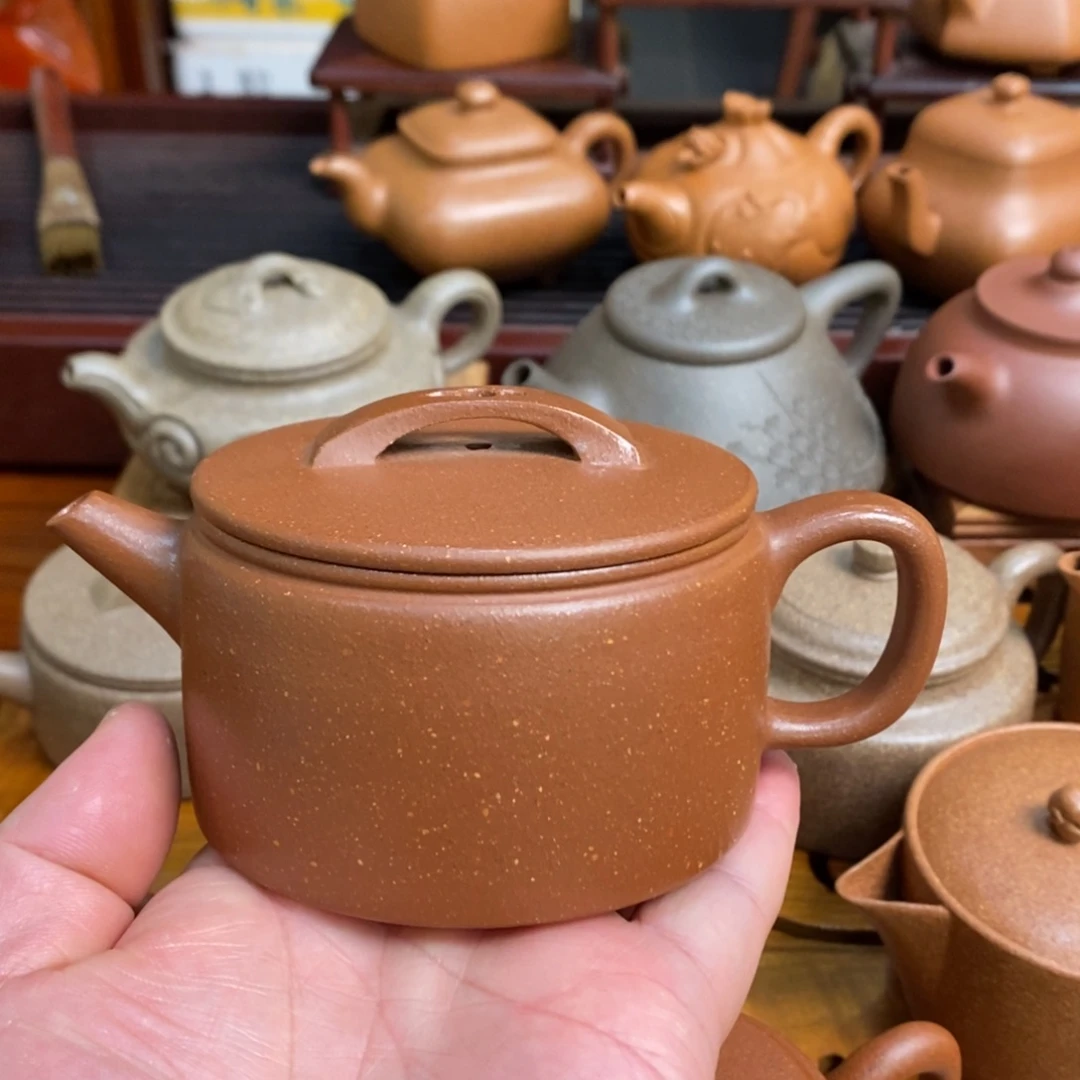 紫砂茶壶红降坡汉瓦