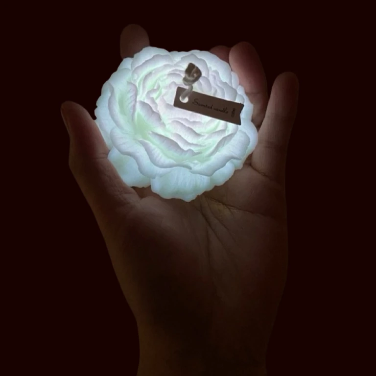 【白夜光牡丹花】低温香薰蜡烛牡丹花香薰45蜡烛礼物手工氛围文艺