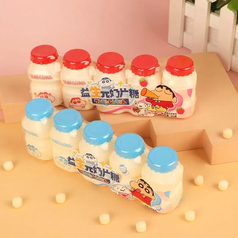 蜡笔小瓶装益生元奶糖儿童糖果零食超市