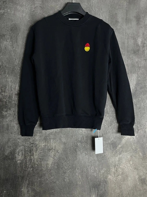 全新未使用 AMI DE COEUR S码*1/刺绣笑脸圆领卫衣/02148