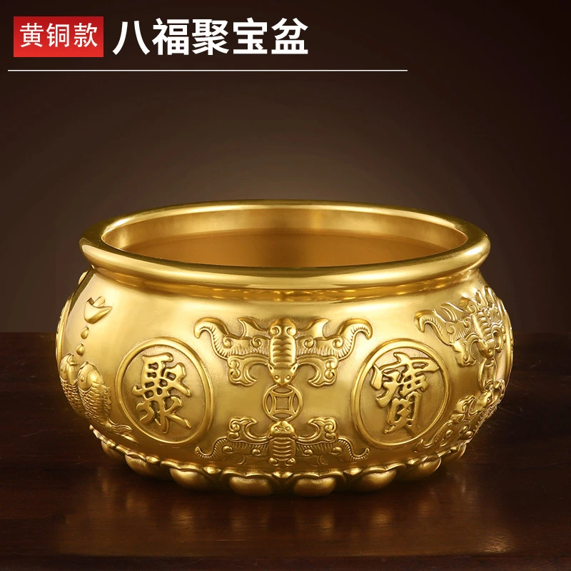 加特大号高级聚宝盆+5000g混装（元宝金条一桶金算盘如意葫芦）