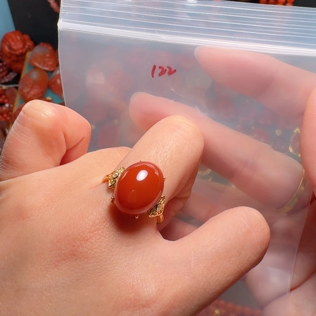 南红玛瑙南红银S925镶嵌