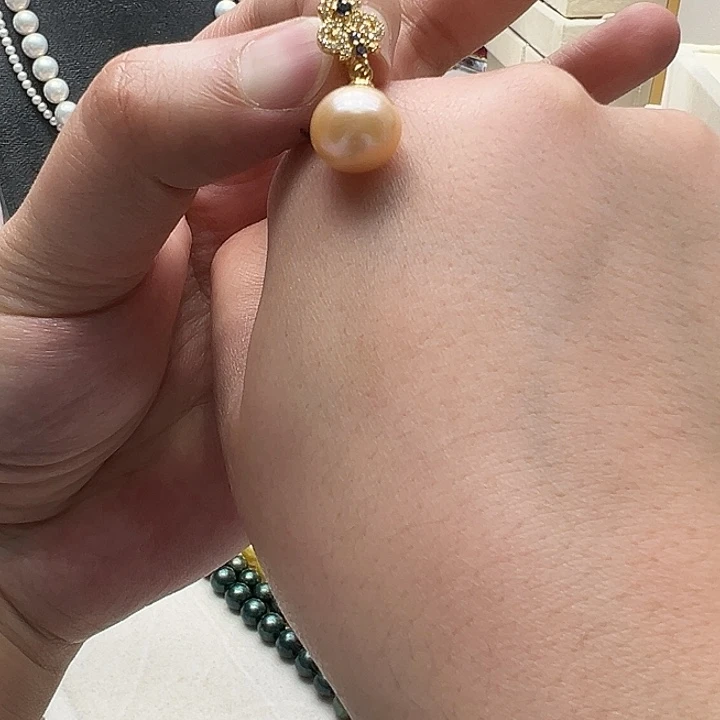 颈饰淡水珍珠银S925镶嵌