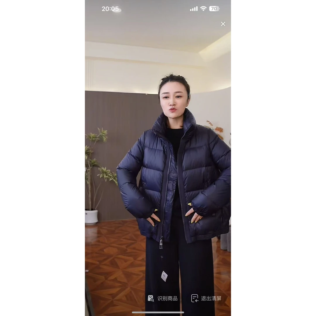 「高质感姐姐」 小火炉 经典立领款保暖超轻鹅绒服