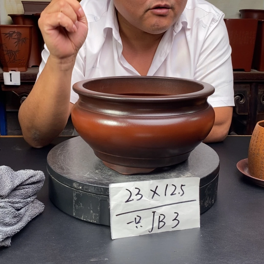 紫砂花盆货号一只JB3