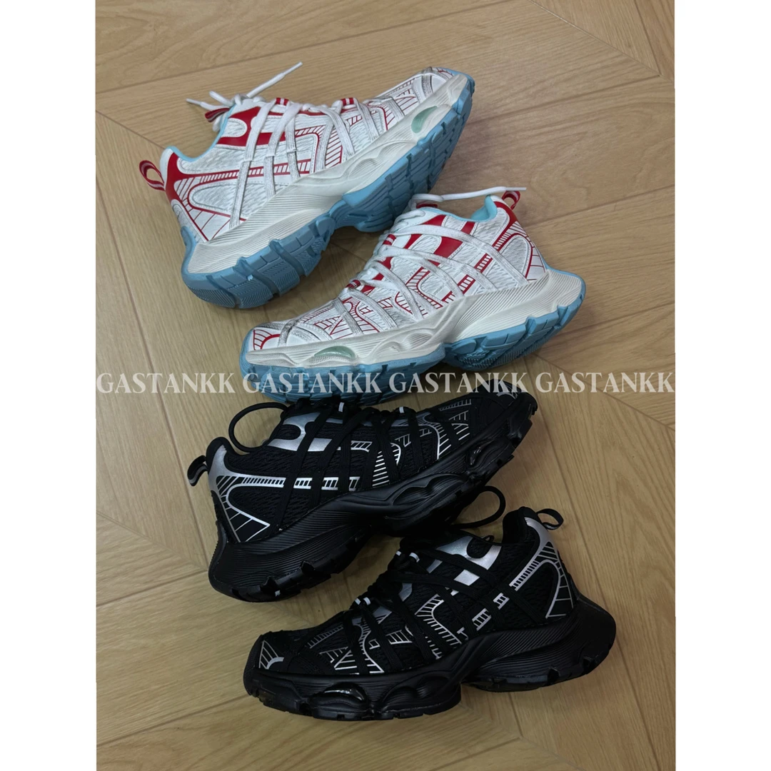 GASTANKK 绑带脏感做旧隐形增高7CM厚底休闲鞋