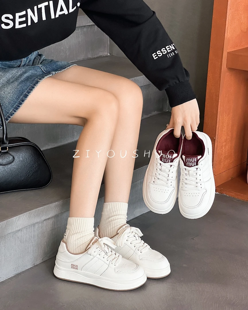 加绒小白鞋女2024冬季新款厚底休闲棉鞋软底板鞋Z5-77037A