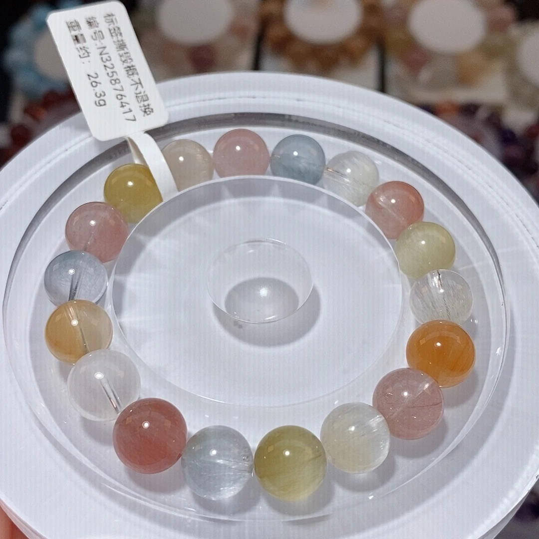 水晶手链未镶嵌F彩兔毛10.2