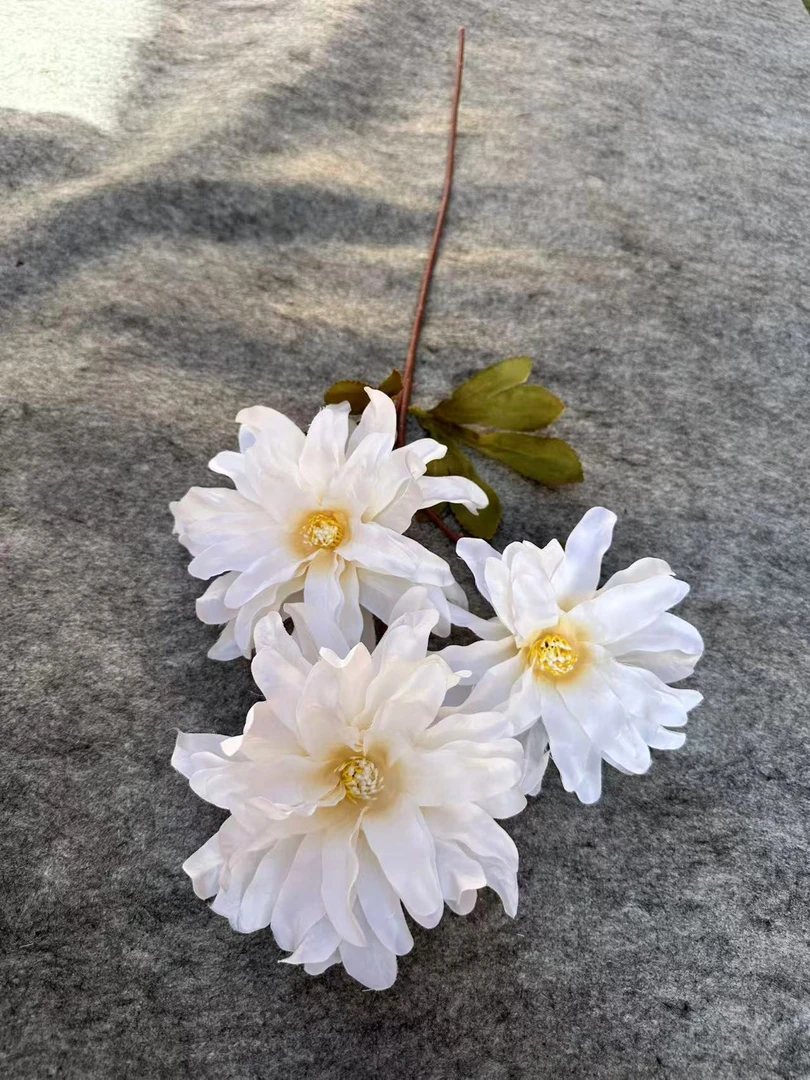 3头紫兰花仿真花婚庆婚礼堂插花假花