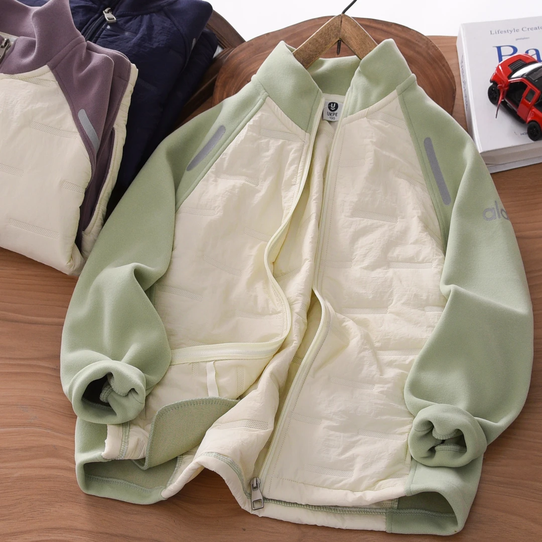 男童外套秋冬季2025新款中大童男孩夹棉加厚儿童装拼色防泼水夹克