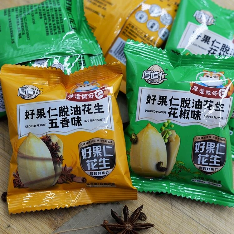 厚道仁脱油花生米好果仁小吃零食品花椒味下酒菜脱皮花生豆