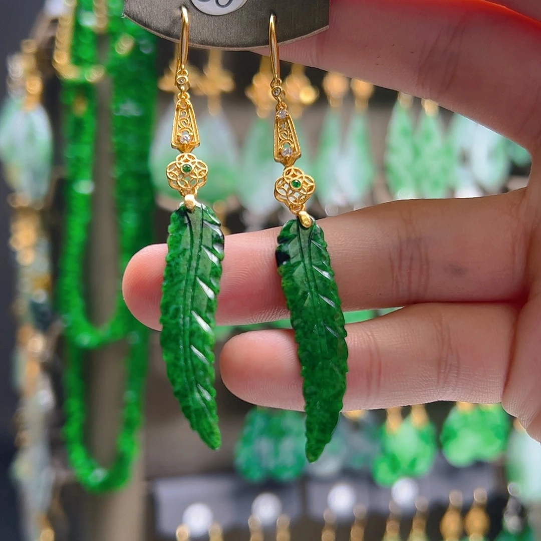 未镶嵌翡翠耳饰翡翠