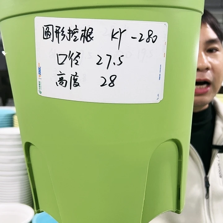 正品圆控口27高28果绿色5个无托