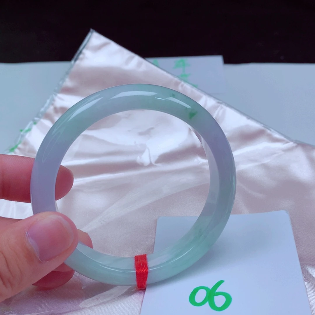 未镶嵌手镯翡翠缅甸天然A货翡翠手镯55.6