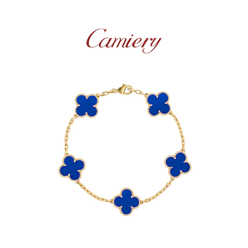 【乘风专属】CAMIERY经典百搭四色五花手链时尚蓝色款