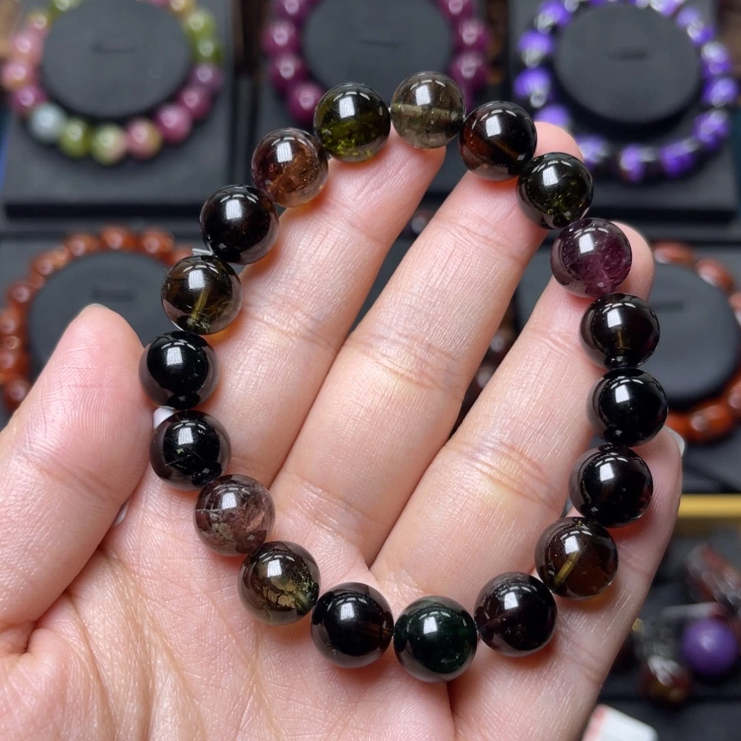 淘****手链未镶嵌碧玺碧玺单圈10mm