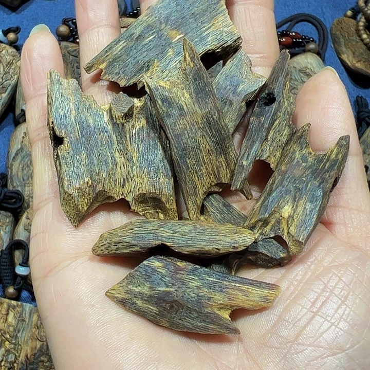 沉香沉香碎屑海南白奇老料天然虫漏21克