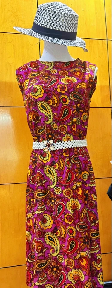 萬花迷古着Vintage春夏日制复古碎花波点连衣裙纯简气质