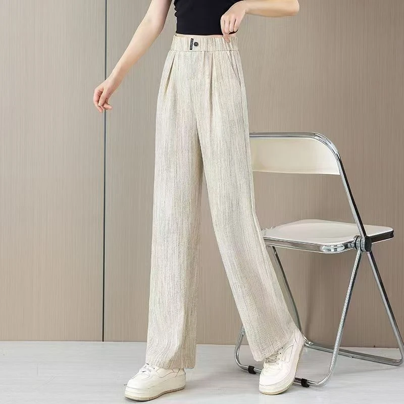 阔腿裤女阔腿夏季长裤拖地裤休闲裤宽松高腰垂感