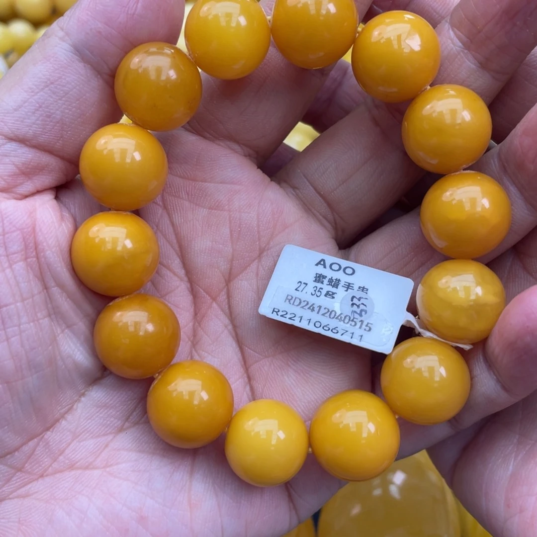 琥珀裸石未镶嵌琥珀蜜蜡15m m