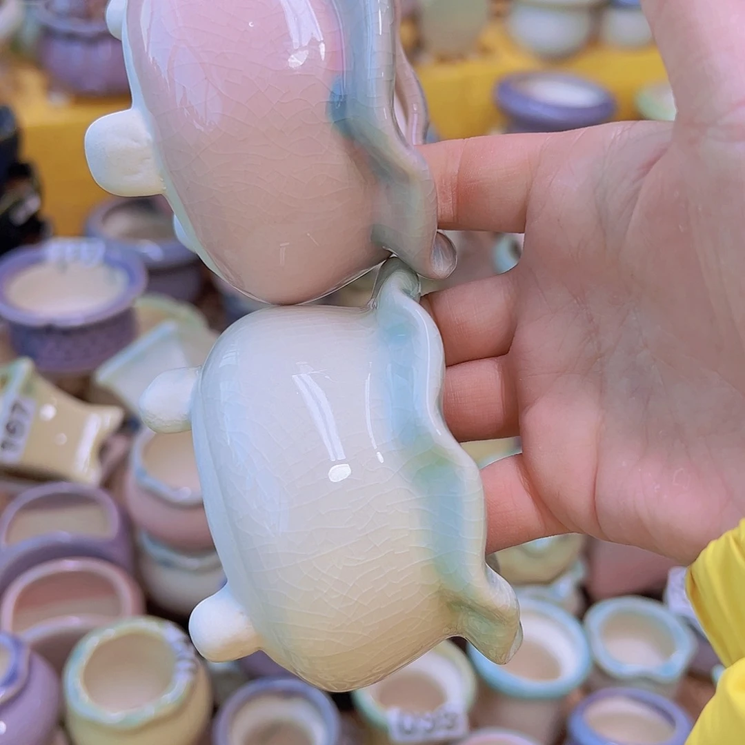 红陶陶瓷花盆当场满12包邮