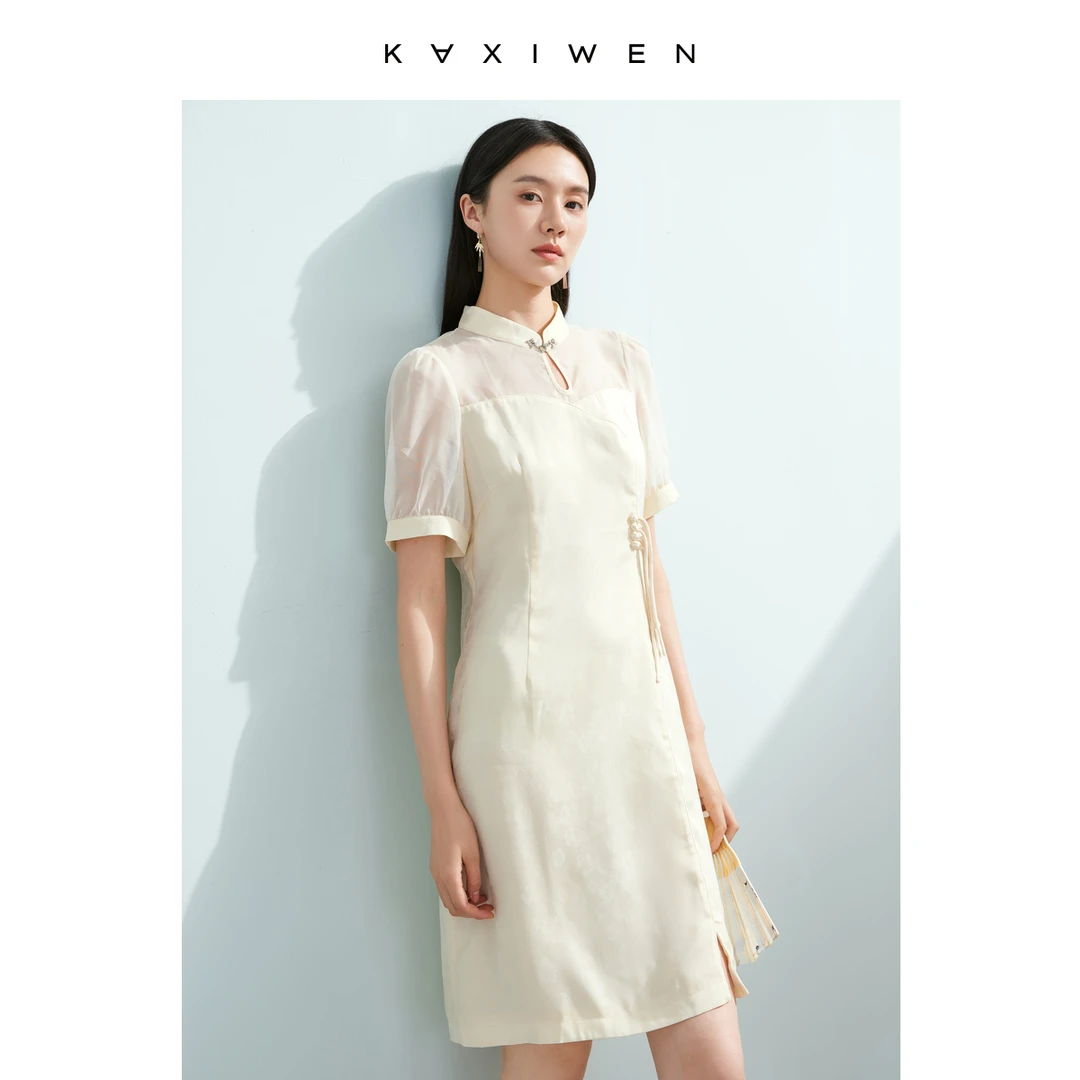 【籽言专属】优雅新中式气质连衣裙中国风提花裙子X04BLS2169