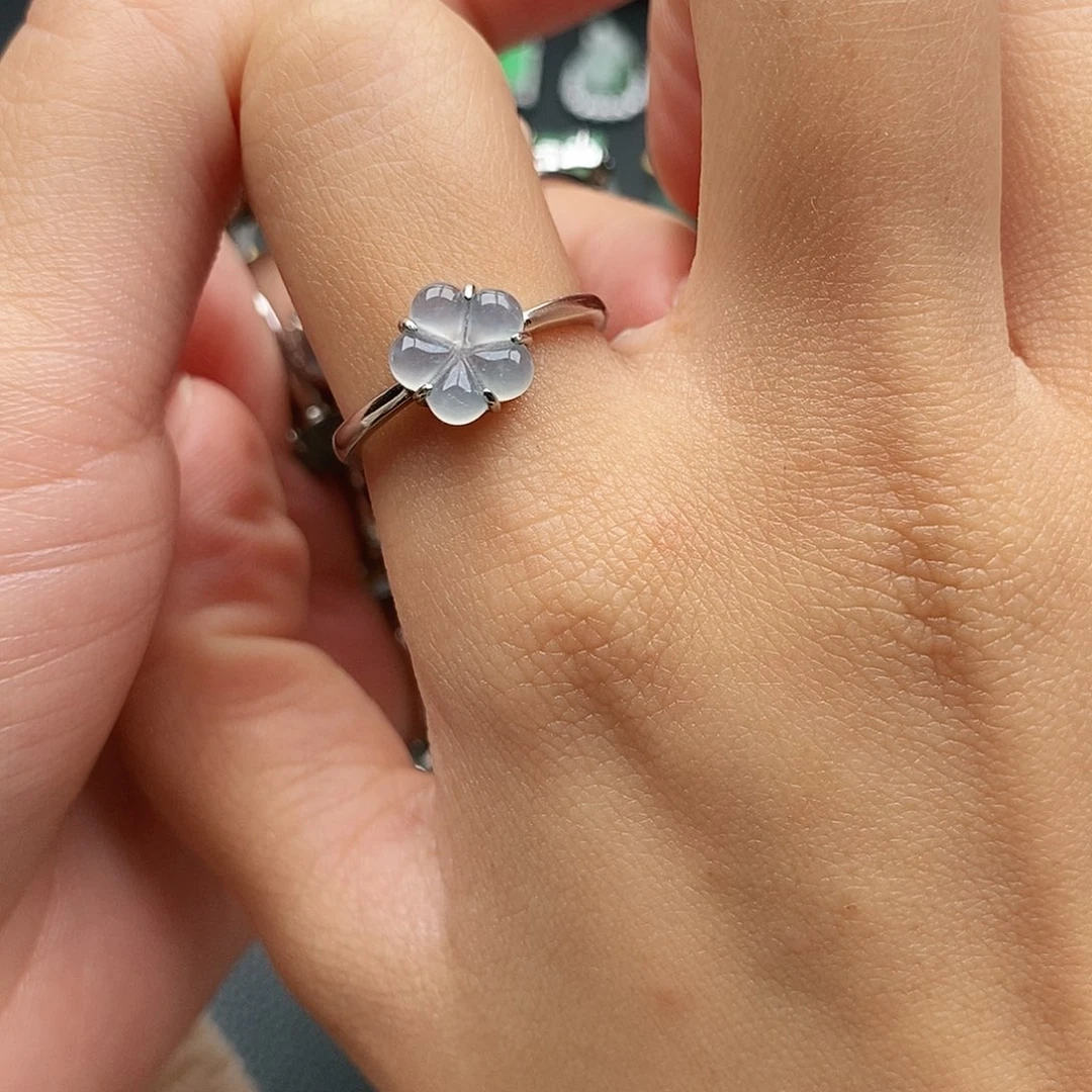 翡翠银S925镶嵌戒指