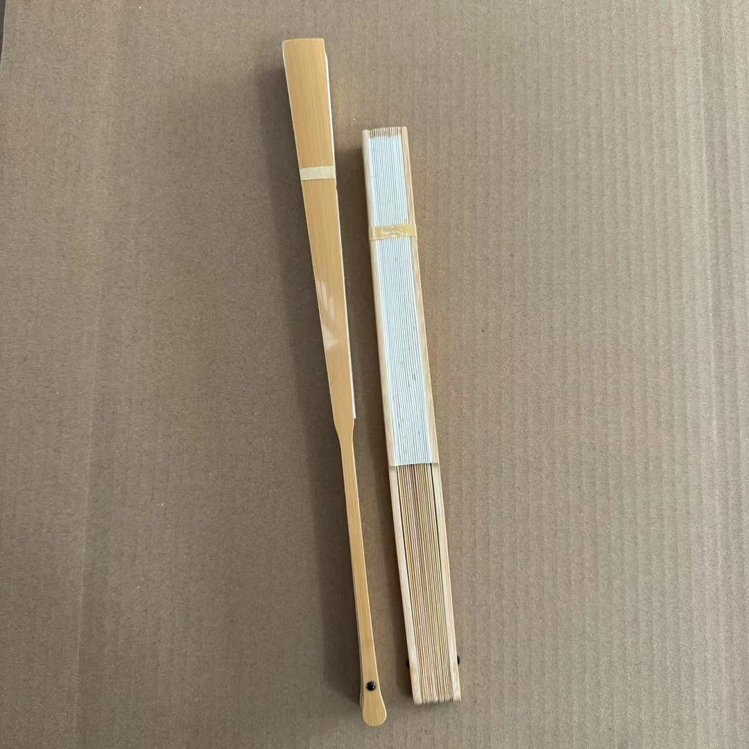 {2把}水磨玉竹中国风宣纸折扇9.5寸8寸扇子文玩扇子竹扇竹子扇面