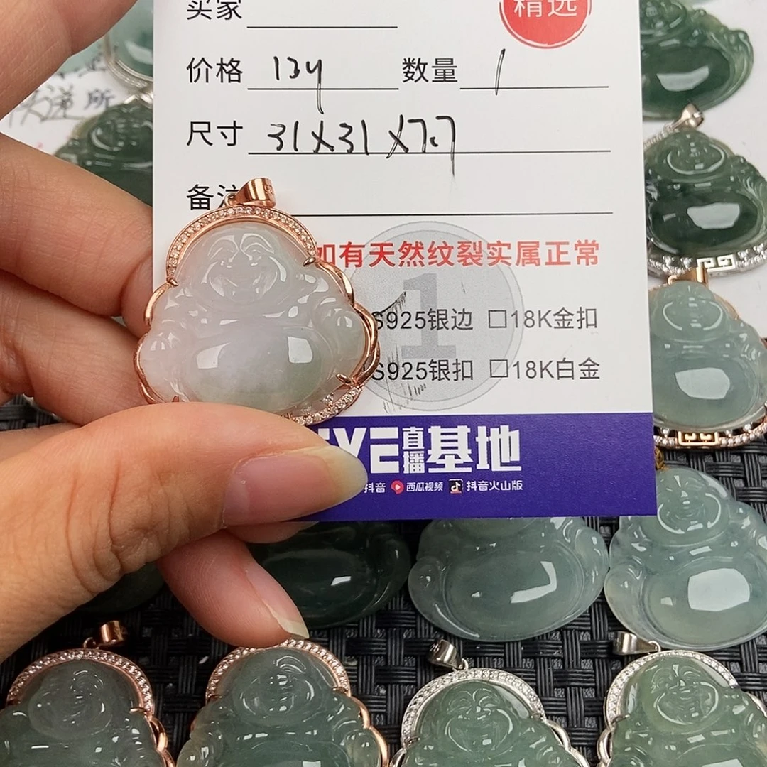 翡翠银S925镶嵌颈饰