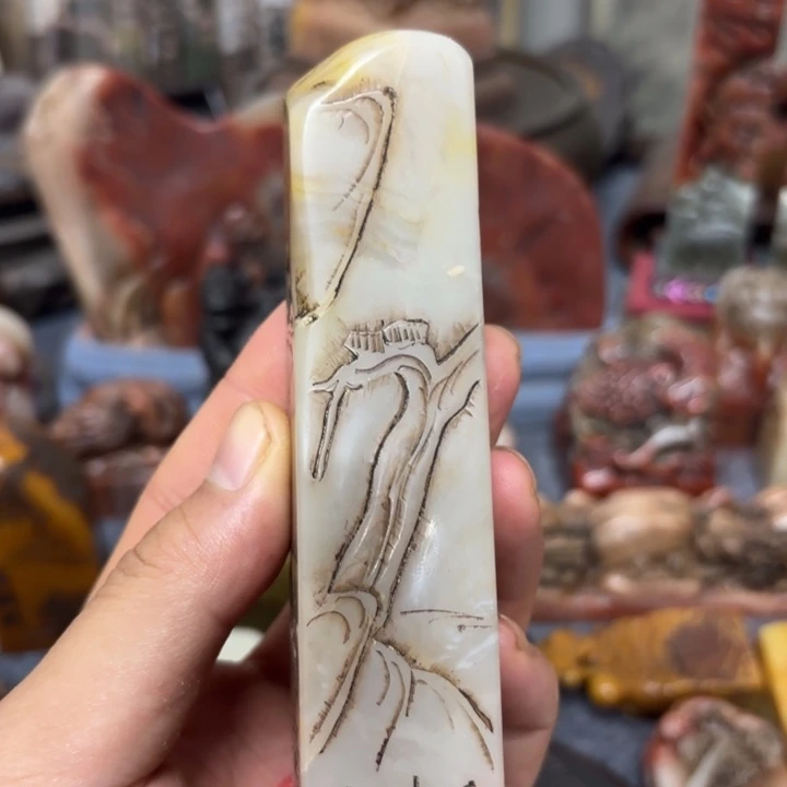 千***我寿山石印石桌面摆件