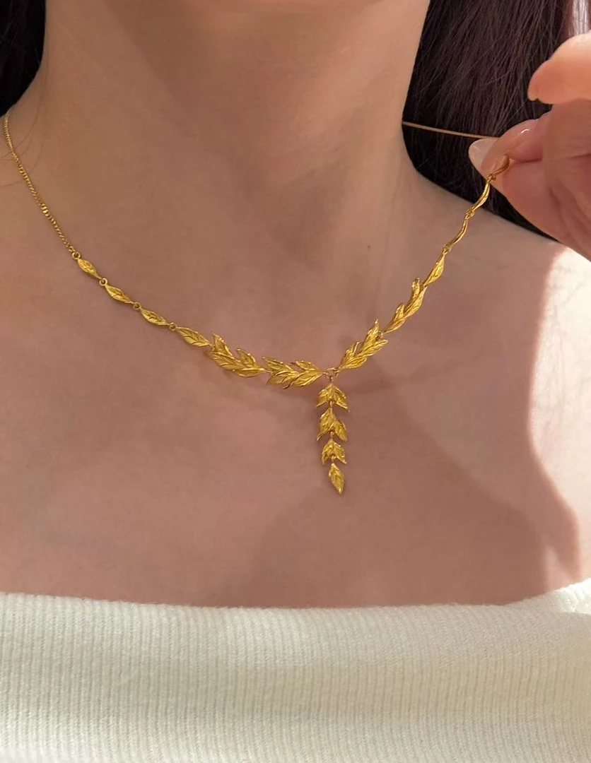 {江江好} 足金999 5G工艺 金枝玉叶套链