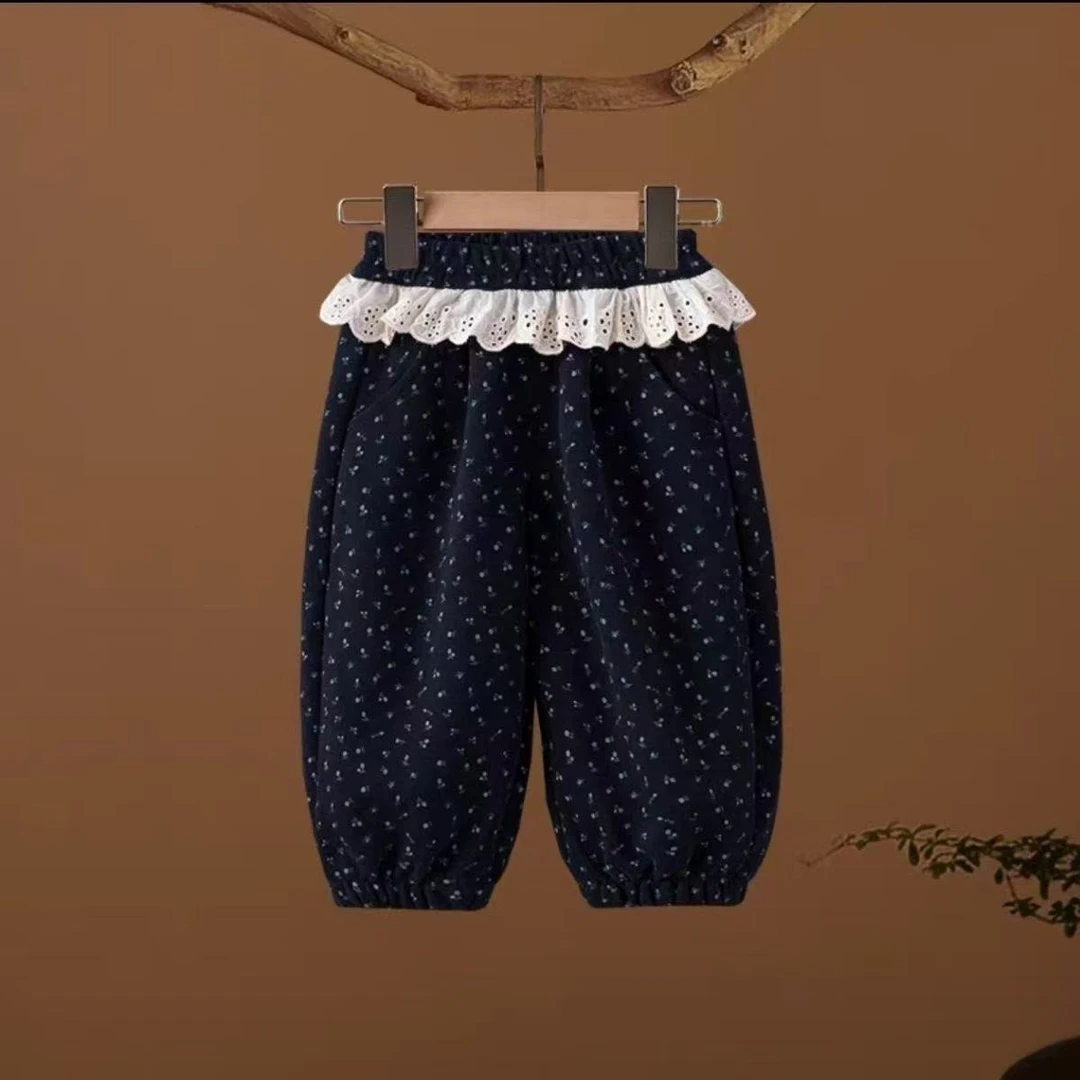 宝宝运动休闲裤2025新款洋气女小童潮酷炸街秋装洋气宽松透气卫裤