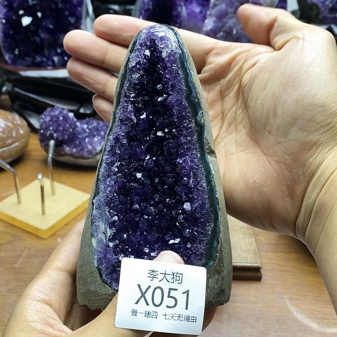 银S925镶嵌大型摆件（非配饰）紫晶拾****邦