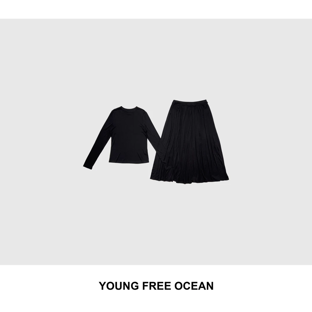 YOUNG FREE OCEAN2025春夏款 超舒服长袖摆裙套装73226