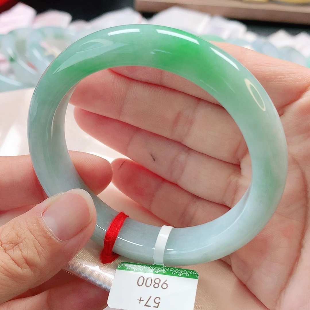 翡翠未镶嵌手镯57正