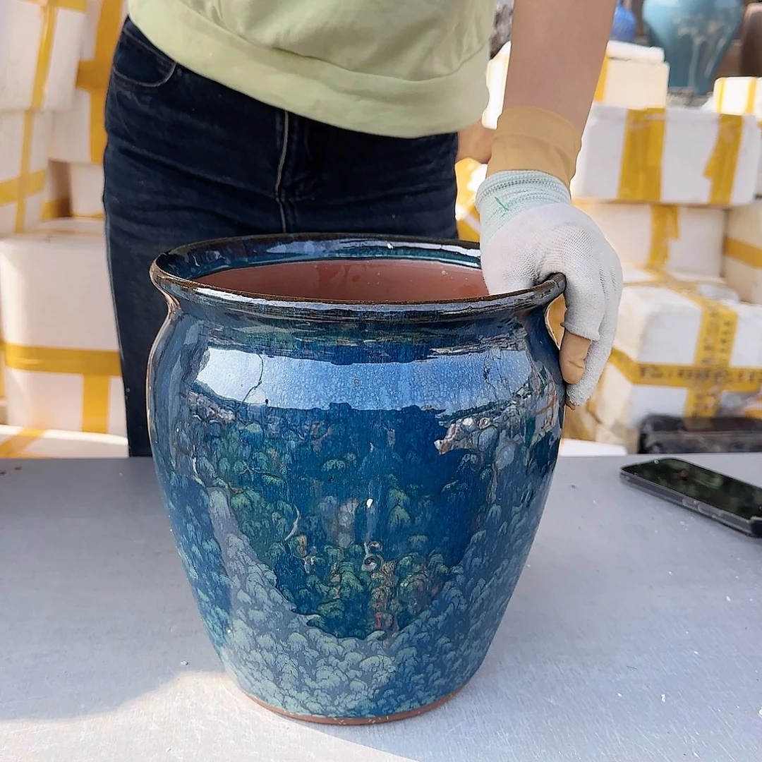 花盆紫砂王嫂花盆1101-525瑕疵